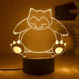 Weastlinks New Pokemon Pikachu Led 3D Night Light Kids Toy Anime Figures Cute Pikachu Bedside Lamp for Children Bedroom Decor Birthday Gift