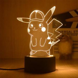 Weastlinks New Pokemon Pikachu Led 3D Night Light Kids Toy Anime Figures Cute Pikachu Bedside Lamp for Children Bedroom Decor Birthday Gift