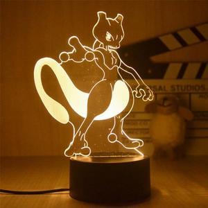 Weastlinks New Pokemon Pikachu Led 3D Night Light Kids Toy Anime Figures Cute Pikachu Bedside Lamp for Children Bedroom Decor Birthday Gift