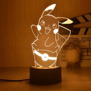 Weastlinks New Pokemon Pikachu Led 3D Night Light Kids Toy Anime Figures Cute Pikachu Bedside Lamp for Children Bedroom Decor Birthday Gift