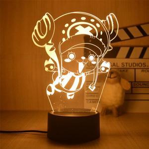 Weastlinks Anime One Piece 3D Night Light Figure Luffy Zoro 3D Illusion LED Table Lamp Nightlight Light Desk Model Figure Christmas Gift