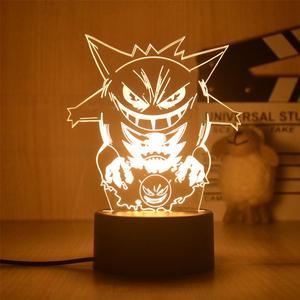 Weastlinks New Pokemon Pikachu Led 3D Night Light Kids Toy Anime Figures Cute Pikachu Bedside Lamp for Children Bedroom Decor Birthday Gift