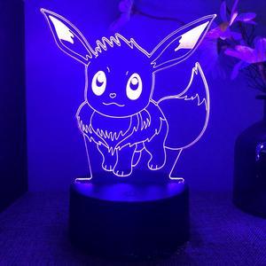Weastlinks Pokemon Pikachu Charizard Anime Figures 3D Led Night Light Changing Model Action Logo Lampara Collection