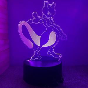 Weastlinks Pokemon Pikachu Charizard Anime Figures 3D Led Night Light Changing Model Action Logo Lampara Collection