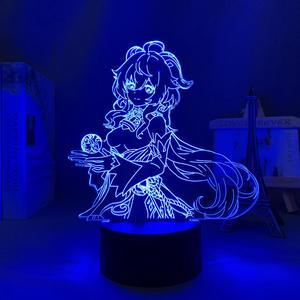 Weastlinks Genshin Impact 3D Night Light 3D Illusion Anime Lamp for Bedroom Decor LED Light Atmosphere Bedside Night Lamps Genshin Kids Gift