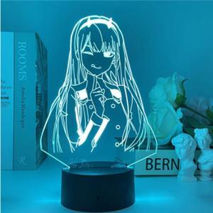 Weastlinks Zero Two Figure 3d Anime Lamp Nightlight Kids Child Girls Bedroom Manga Gift Night Light Lamp Darling In The Franxx