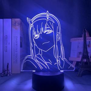 Weastlinks Zero Two Figure 3d Anime Lamp Nightlight Kids Child Girls Bedroom Manga Gift Night Light Lamp Darling In The Franxx