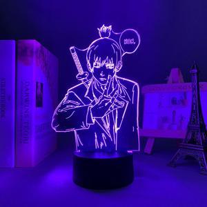 Weastlinks 3D LED Lamp Anime Chainsaw Man for Bedroom Decoration Nightlight Kids Birthday Gift Manga Chainsaw Man Led Night Light Bedside