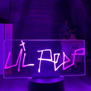 Weastlinks Acrylic 3D Lamp Night light American Rapper Lil Peep Led Night Light for Home Decoration