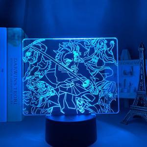 Weastlinks Acrylic Led Night Light Anime Demon Slayer Agatsuma Zenitsu Figure for Kids Child Bedroom Decor Cool Kimetsu No Yaiba Lamp Gift