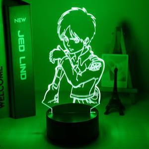 Weastlinks Attack on Titan Levi Ackerman Acrylic 3d Lamp Hange Zoe for Home Room Decor Light Child Gift Hange Zoe LED Night Light Anime