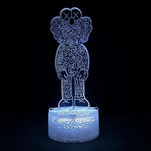 Weastlinks Bearbrick Anime Figure 3d Led Lamp For Bedroom Manga Gloomy Acrylic Night Lights Children's Birthday Gift