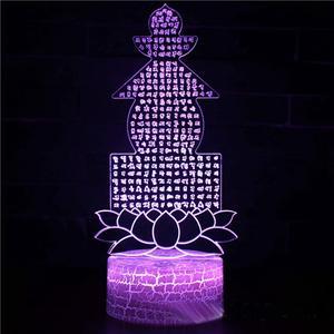 Weastlinks Buddhism Taoism Buddha Figure Avatar 3d Led Lamp For Bedroom God of Wealth Night Lights Room Decor Holiday Gift