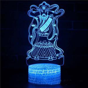 Weastlinks Buddhism Taoism Buddha Figure Avatar 3d Led Lamp For Bedroom God of Wealth Night Lights Room Decor Holiday Gift