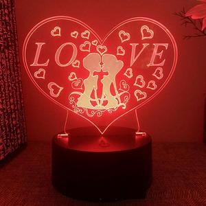 Weastlinks Valentine's Day 3d Led Lamp For Bedroom Wedding Sign Night Lights Marriage Room Decor Thank You Mistress Gift For Girlfriend