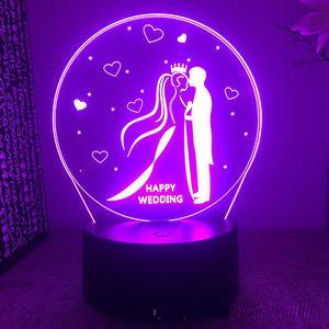 Weastlinks Valentine's Day 3d Led Lamp For Bedroom Wedding Sign Night Lights Marriage Room Decor Thank You Mistress Gift For Girlfriend