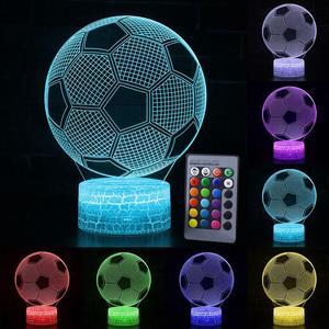 Weastlinks 16 Color Football 3D LED Night Light Remote / Touch Control LED Table Desk Lamp LED Night Light Rugby 3D LED Night Light