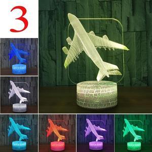 Weastlinks Car Acrylic 3D Hologram Lamp 7 Color Change Night Light Baby Touch Switch Colored lights LED USB Desk lamp Atmosphere lamp