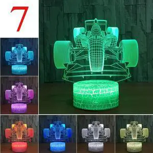 Weastlinks Car Acrylic 3D Hologram Lamp 7 Color Change Night Light Baby Touch Switch Colored lights LED USB Desk lamp Atmosphere lamp