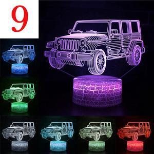 Weastlinks Car Acrylic 3D Hologram Lamp 7 Color Change Night Light Baby Touch Switch Colored lights LED USB Desk lamp Atmosphere lamp