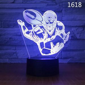 Weastlinks Dunk Basketball Punches Boxing Yoga Rugby Ice Hockey Sports Design 3D Lamp LED Night Light Sports Lovers Souvenirs Kids Gifts