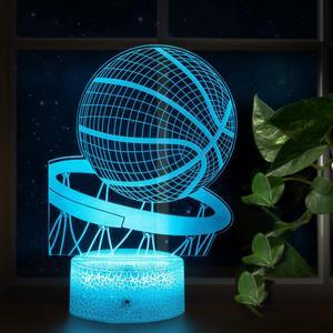 Weastlinks Baseball Sport Game Basketball 3d Night Light Game Room Desk Setup Lighting Decor Football Custom Sensor Light for Kids Bedside Gift