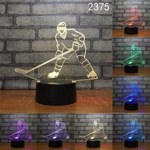 Weastlinks Dunk Basketball Punches Boxing Yoga Rugby Ice Hockey Sports Design 3D Lamp LED Night Light Sports Lovers Souvenirs Kids Gifts