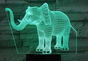 Weastlinks Amazing 3D Illusion LED Table Lamp Night Light with Animal Elephant Shape Touch Sensor 7 Colors Change Effect Holiday Gifts