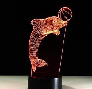 Weastlinks 3D illusion Led night light 7colors dolphin lamp table novelty products christmas lights with touch button children night light