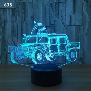 Weastlinks Crane Truck Fire Car School Bus Design Acrylic Cars 7/16 Colors Change 3D Illusion Boys Kids Gifts