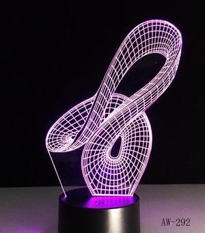 Weastlinks Creative 3D Illusion Lamp LED Night Light 3D Abstract Graphics Acrylic Lamparas Atmosphere Lamp Novelty Lighting Home Decorate