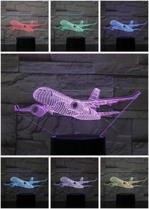 Weastlinks Airplane Model USB 3D LED Night Light Illusion Lampara Aeroplane Kids Gift Bedside Sleeping Light