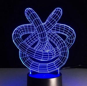 Weastlinks Creative 3D Illusion Lamp LED Night Light 3D Abstract Graphics Acrylic Lamparas Atmosphere Lamp Novelty Lighting Home Decorate