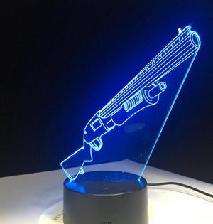 Weastlinks Battle Sniper Rifle Silent Gun SCAR M4A1 3D LED Lamp 7 Colors Touch Base Night Light Back To School's Decor Night Gift