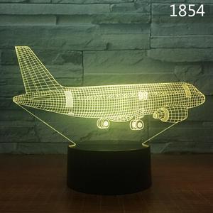 Weastlinks Airplane Model USB 3D LED Night Light Illusion Lampara Aeroplane Kids Gift Bedside Sleeping Light