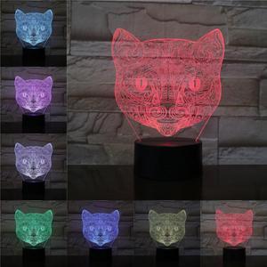 Weastlinks LED Night Lamp Touch Sensor Cat Acrylic Animal Light Colorful Child Holiday Gift Sleepping Creative Bedroom Desktop Decor Lamp