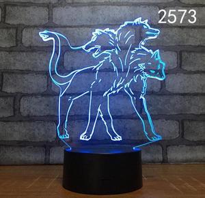 Weastlinks 3D LED Night Lights Elephant Tiger Deer Cat Wolf 7 Colors Light for Home Decoration Lamp Amazing Visualization Optical Illusion