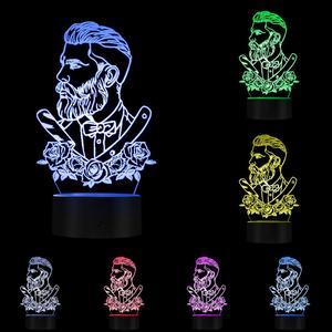 Weastlinks Barbershop Hair Hairdresser Haircut Business Beard Salon Man LED Night Lamp Custom Barber Shop Name Acrylic LED Edge Light Logo