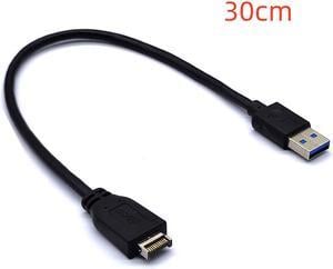 Weastlinks USB 3.2 Gen2 Front Panel Screw Mount Extension Cable 10Gbps 20Pin TYPE-E to USB3.1 TYPE-A Female/Male Connector Extensor Adapter