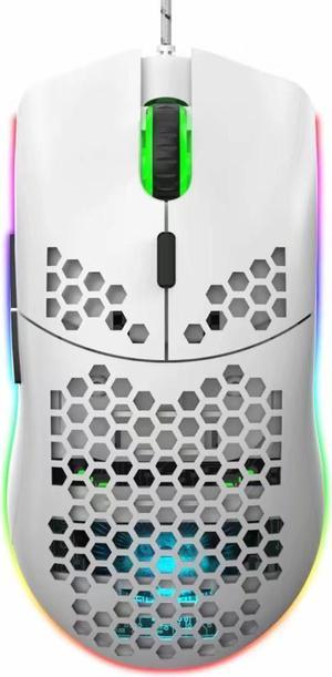 Weastlinks USB Wired Gaming Mouse RGB Gamer Mice 6400DPI Six Level Adjustable DPI Honeycomb Mouse for Notebook Laptop PC Mice