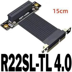 Weastlinks Riser Elbow 90 Degree PCI Express 4.0 X4 PCIe X4 Extender Adapter Jumper For Capture Card, RAID SSD, Gigabit LAN, Usb Cards