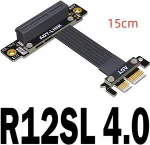Weastlinks Riser PCIe X1 To X4 PCI Express 4.0 X1 To X4 Double 90 Degrees For PCIe X4 NVMe SSD, LAN, USB Cards,extension Vertical