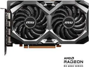 MSI Mech Radeon RX 6600 XT 8GB GDDR6 PCI Express 4.0 ATX Video Card RX 6600 XT MECH 2X 8G OCV1 MSI Mech Radeon RX 6600 XT 8GB GDDR6 PCI Express 4.0 ATX Video Card RX 6600 XT MECH 2X 8G OCV1