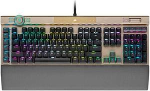 CORSAIR K100 RGB SE Midnight Gold Edition Optical-Mechanical Gaming Keyboard, Backlit RGB LED, CORSAIR OPX Keyswitches-Midnight Gold(CH-912A21A-CN)