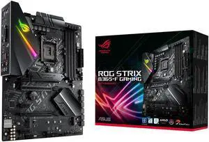 ASUS ROG STRIX B365-F GAMING Support 9th/8th Gen Intel Processor with Aura Sync RGB, Dual M.2, DisplayPort, HDMI, DVI, SATA 6Gbps and USB 3.1 Gen 2 ATX Gaming Motherboard