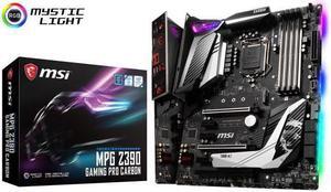 MSI MPG Z390 GAMING PRO CARBON Motherboard, Intel Z390 HDMI SATA 6Gb/s USB 3.1 LGA 1151 (300 Series)  9th/8th Gen, ATX Motherboard