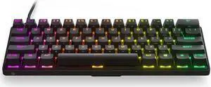 SteelSeries Apex Pro Mini Mechanical Gaming Keyboard - World's Fastest Keyboard - Adjustable Actuation - Compact 60% Form Factor - RGB - PBT Keycaps - USB-C SteelSeries Apex Pro Mini Mechanical Gaming Keyboard - World's Fastest Keyboard - Adjustable Actuation - Compact 60% Form Factor - RGB - PBT Keycaps - USB-C