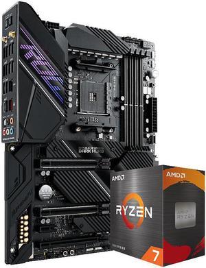 ASUS ROG Crosshair VIII Dark Hero AM4 AMD X570S SATA 6Gb/s ATX AMD Motherboard and AMD Ryzen 7 5800X - Ryzen 7 5000 Series 8-Core 3.8 GHz Socket AM4 105W Desktop Processor, CPU and Motherboard COMBO