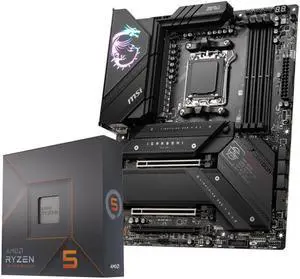 MSI MPG X670E CARBON WIFI DDR5 AM5 AMD Ryzen 7000 Series SATA 6Gb/s ATX Motherboard and AMD Ryzen 5 7600X - 6-Core 4.7 GHz - Socket AM5 - 105W Desktop Processor MSI MPG X670E CARBON WIFI DDR5 AM5 AMD Ryzen 7000 Series SATA 6Gb/s ATX Motherboard and AMD Ryzen 5 7600X - 6-Core 4.7 GHz - Socket AM5 - 105W Desktop Processor