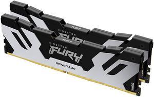 Kingston Fury Renegade Silver 32GB (2x16GB) 6400MT/s DDR5 CL32 DIMM Desktop Memory (Kit of 2) / Intel XMP 3.0 / Overclocking Stability / KF564C32RSK2-32